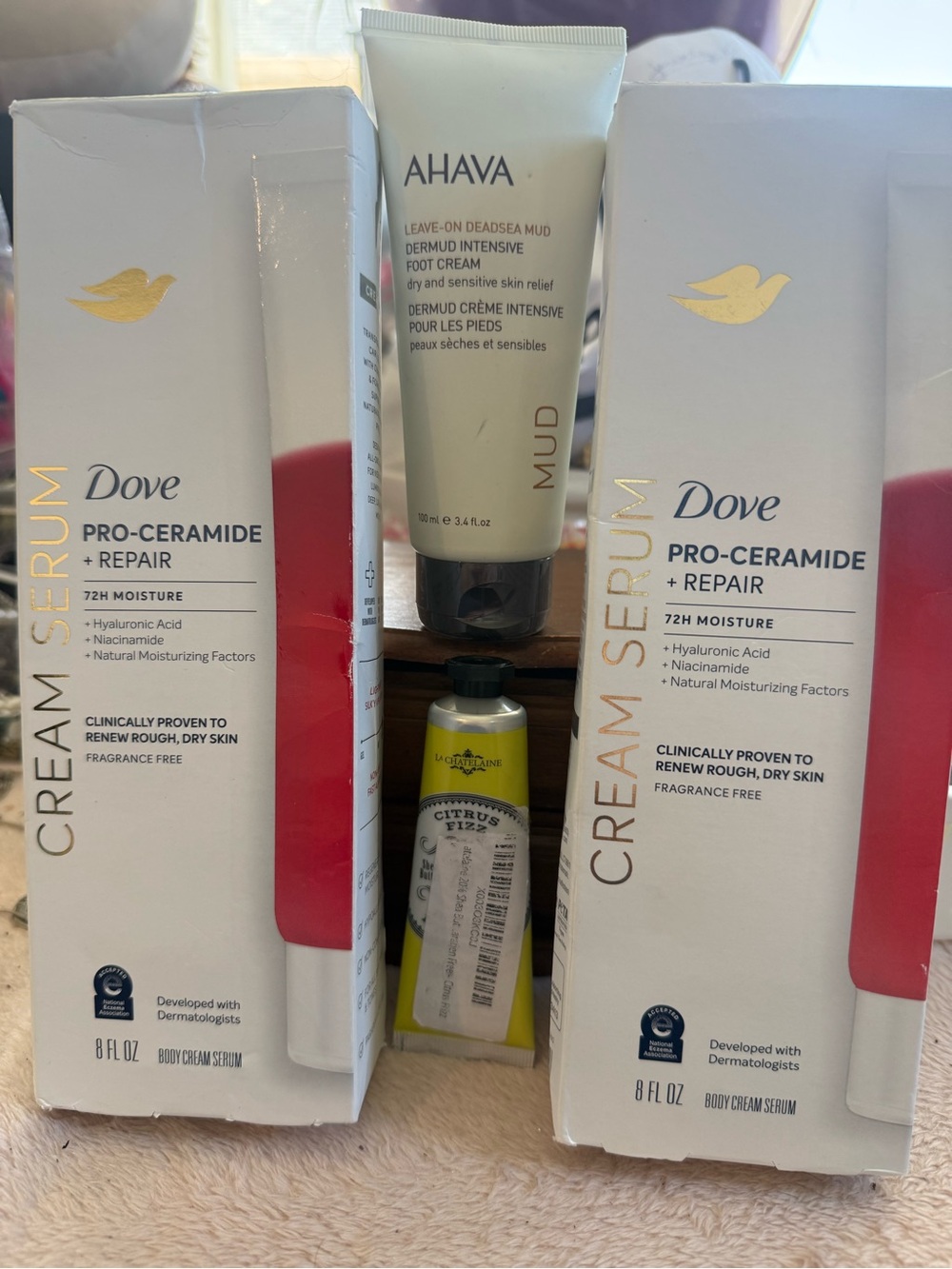 2x Pro-Ceramide + Repair Cream Serum Body Cream&ahava mud cream& handcream